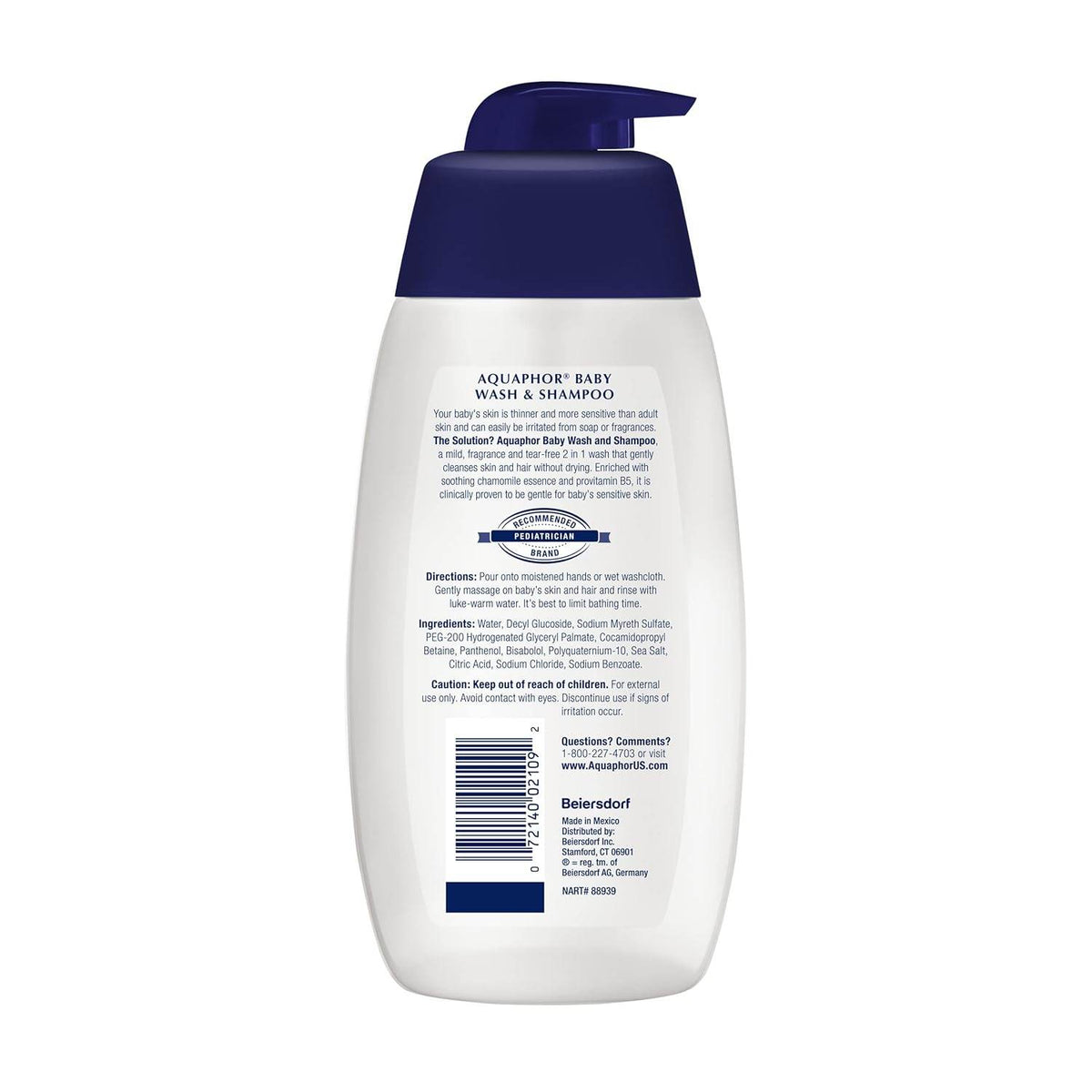 Aquaphor Baby Wash And Shampoo, 16.9 oz - OTC Shoppe Express