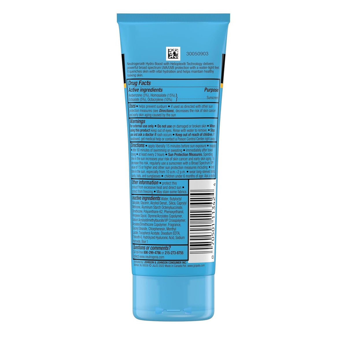 Neutrogena Hydro Boost Water Gel Lotion Sunscreen, SPF 50, 3 oz