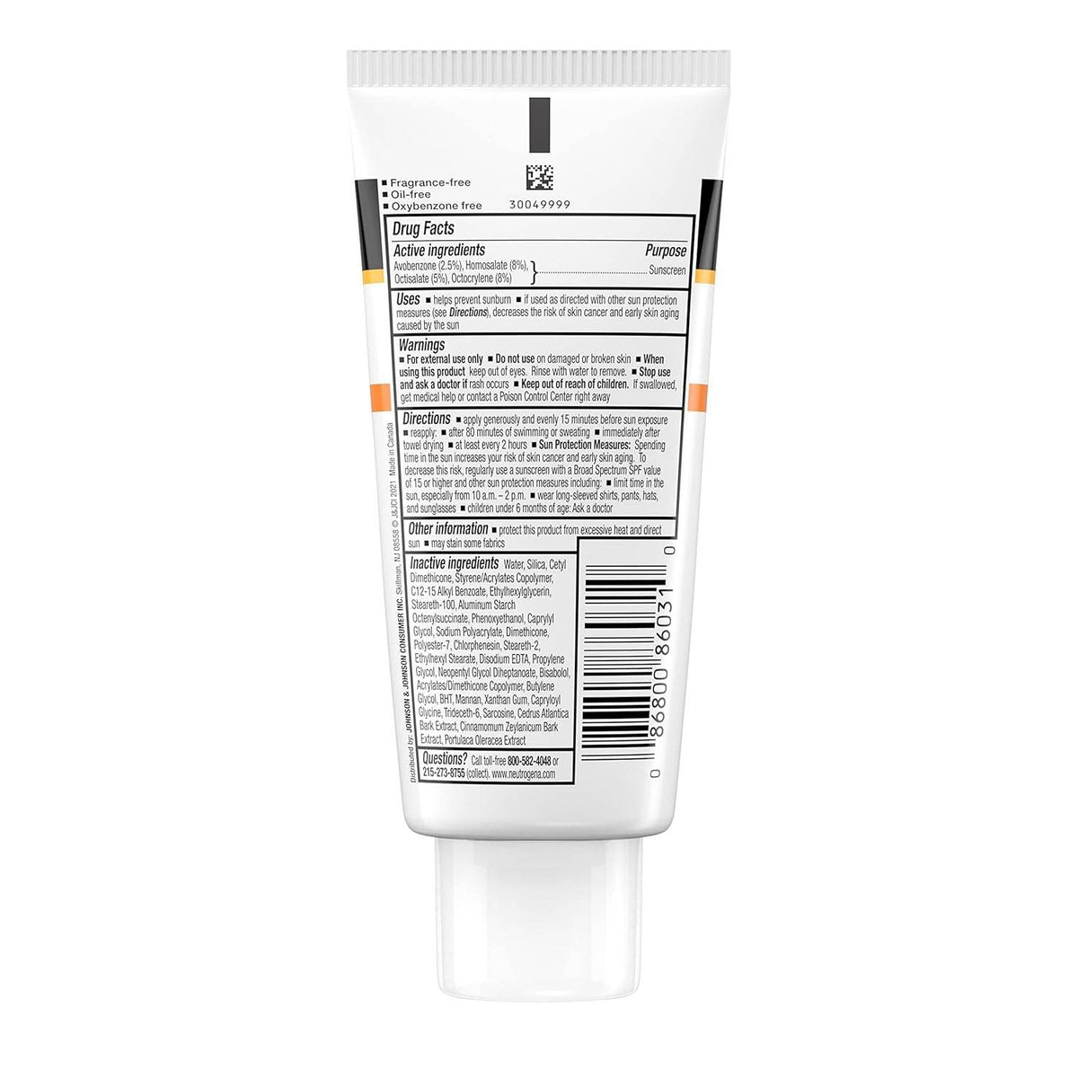 Neutrogena Clear Face Sunscreen Lotion, SPF 30, 3 oz - OTC Shoppe Express