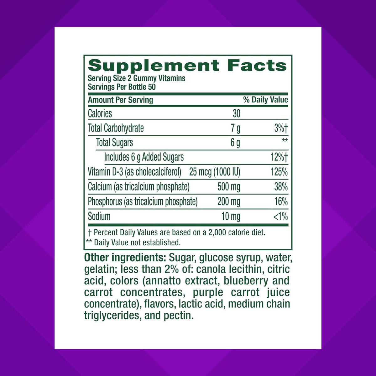 Vitafusion Calcium, 500 mg, Gummies, Fruit and Cream, 100 ea - OTC Shoppe Express