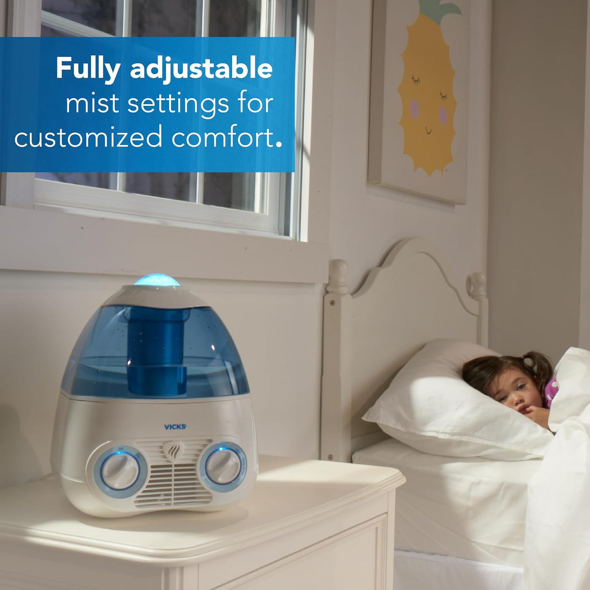 Vicks Starry Night Filtered Cool Mist Humidifier, Medium to Large Rooms