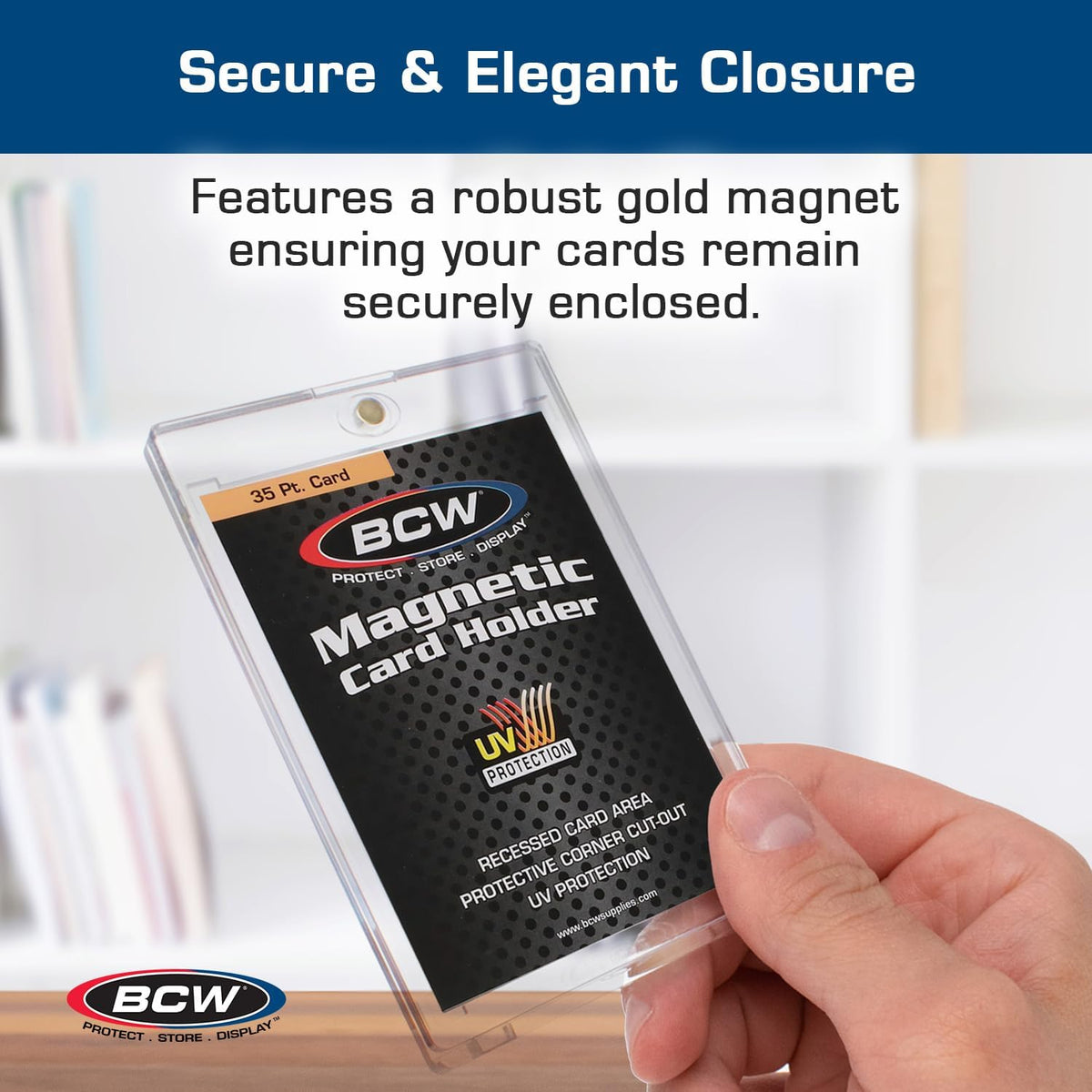 BCW 35 Pt Magnetic Card Holders with UV Protection 40 ct