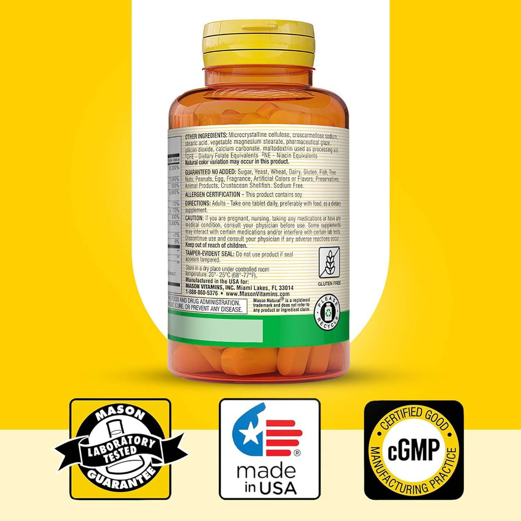 Mason Natural Ultra B-100 Complex, Tablets, 100 ea - OTC Shoppe Express