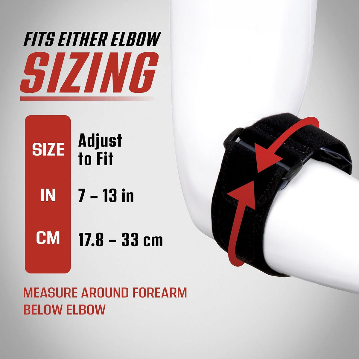 ACE Tennis Elbow Support, One Size, Adjustable, 1 Count