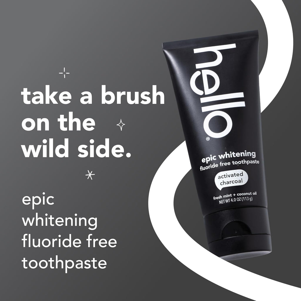hello Epic Whitening Activated Charcoal Toothpaste, 4 oz