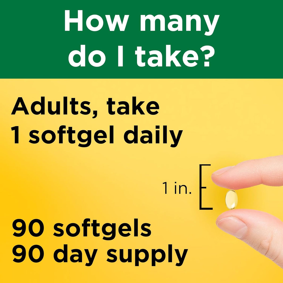 Nature Made Vitamin D3 5000 IU (125 mcg), 90 Vitamin D Softgels