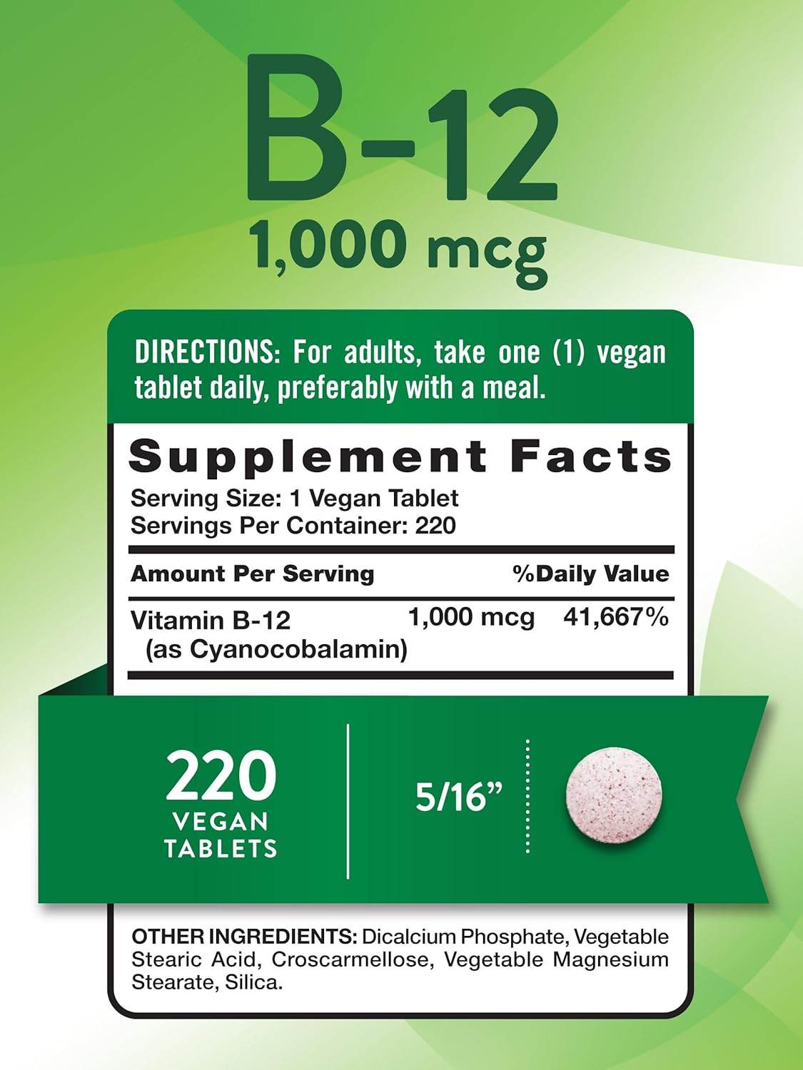 Nature's Truth Vitamin B-12, 1000 mcg, Tablets, 220 ea - OTC Shoppe Express
