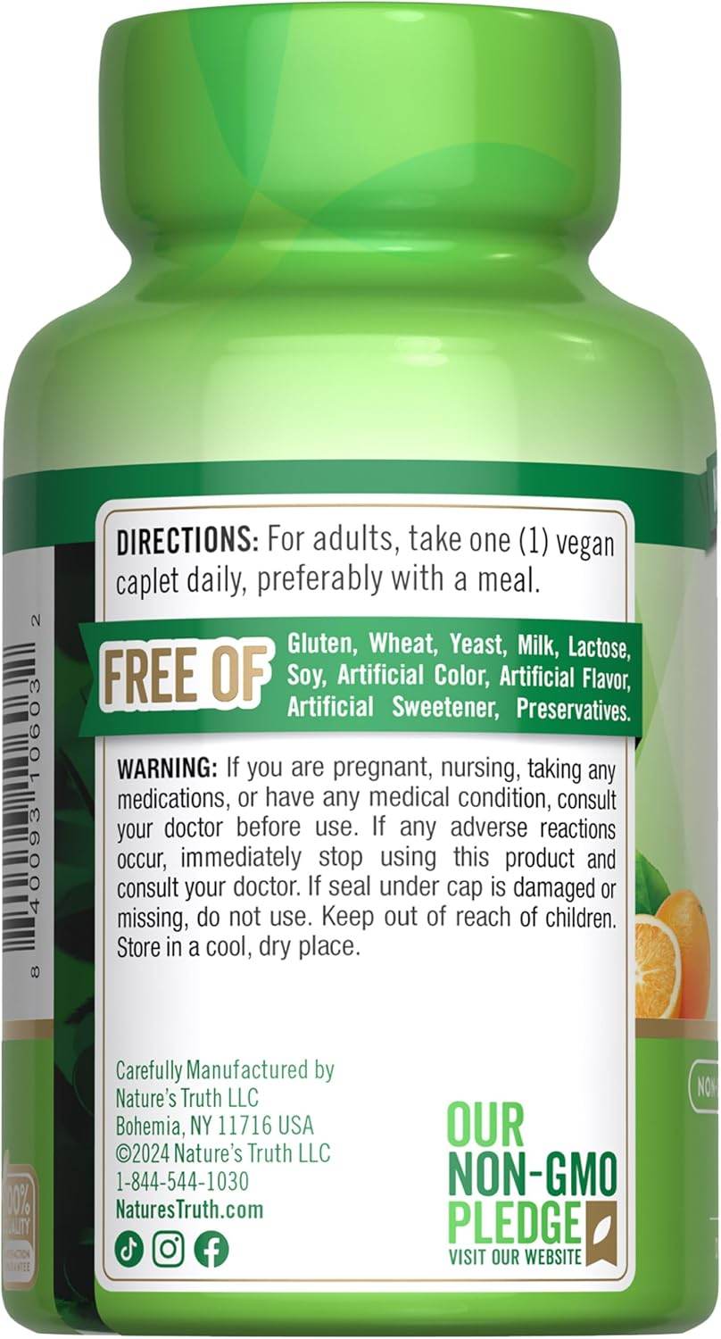 Nature's Truth Vitamin C, 1000 mg, Caplets, 100 ea - OTC Shoppe Express