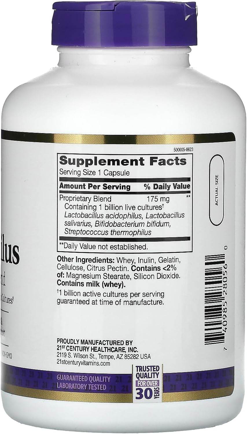 21st Century Acidophilus, Probiotic Blend, Capsules, 150 ea - OTC Shoppe Express