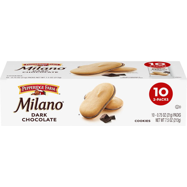 Pepperidge Farm Milano Dark Chocolate Snack Packs, 10 Count 0.75 Oz