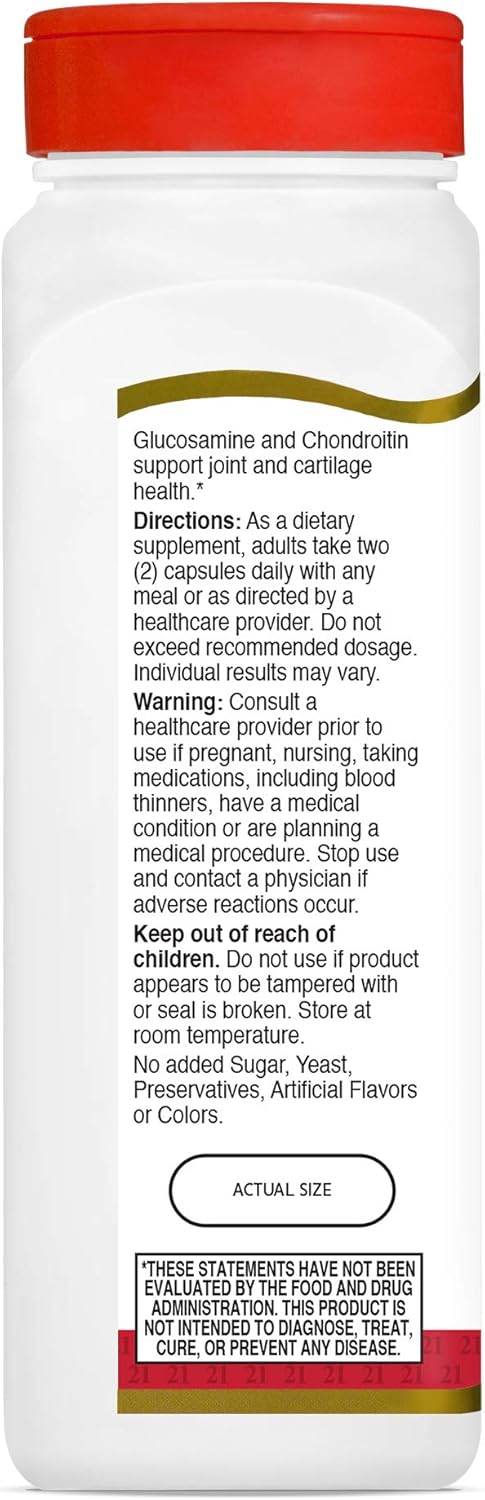 21st Century Glucosamine & Chondroitin, Capsules, 120 ea - OTC Shoppe Express