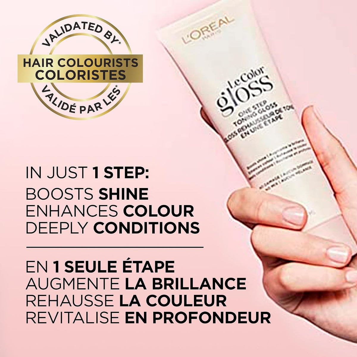 L'Oreal Paris Le Color One Step Toning Hair Gloss, Cool Brunette, 4 Ounce