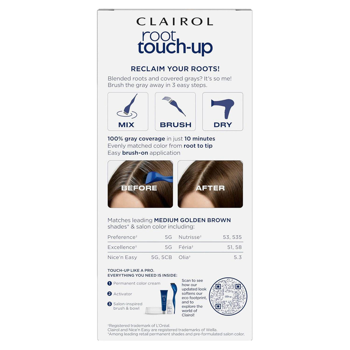 Clairol Nice 'n Easy Root Touch-Up, 5G Medium Golden Brown, 1 ea - OTC Shoppe Express