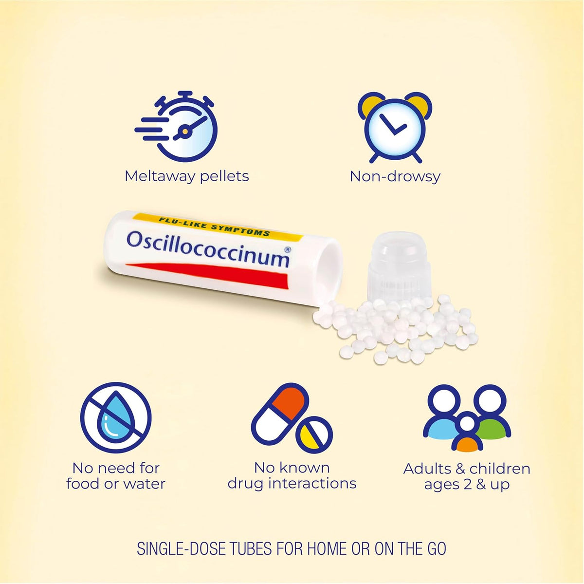 Boiron Oscillococcinum for Relief from Flu-Like Symptoms of Body Aches, Headache, Fever, Chills, and Fatigue - 6 Doses