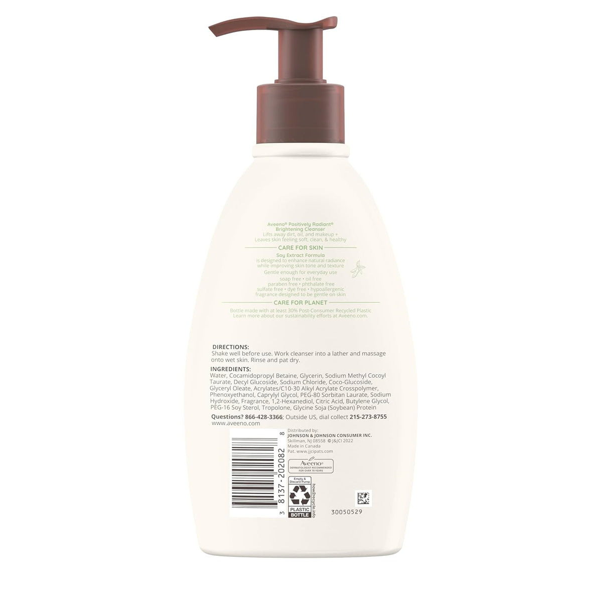 Aveeno Active Naturals Positively Radiant Brightening Cleanser, 11 oz