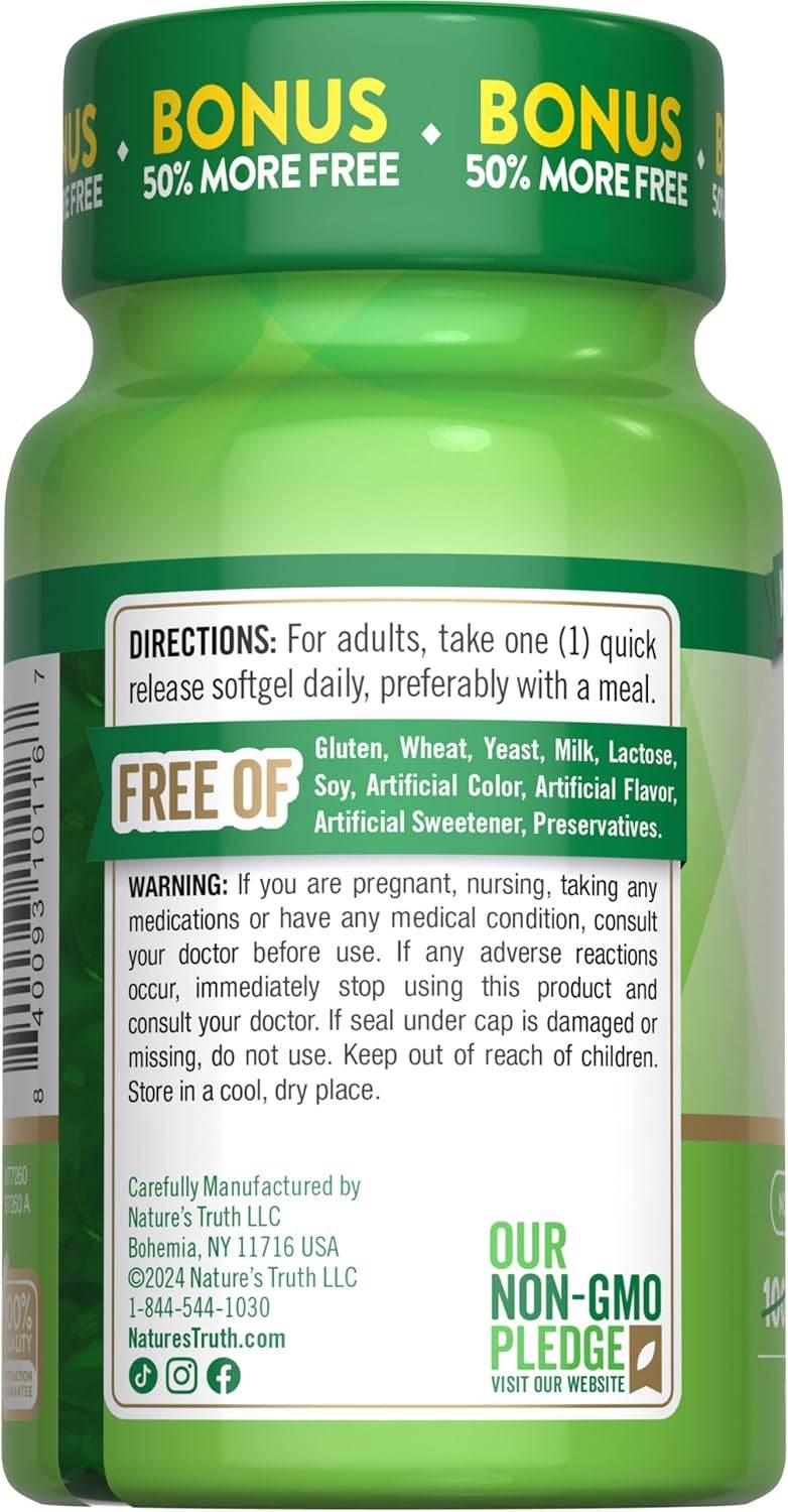 Nature's Truth High Potency Vitamin D3, 2000 IU, Quick Release Softgels, 150 ea - OTC Shoppe Express