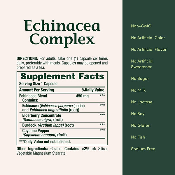 Nature's Bounty Echinacea Complex, 450mg, 100 Capsules