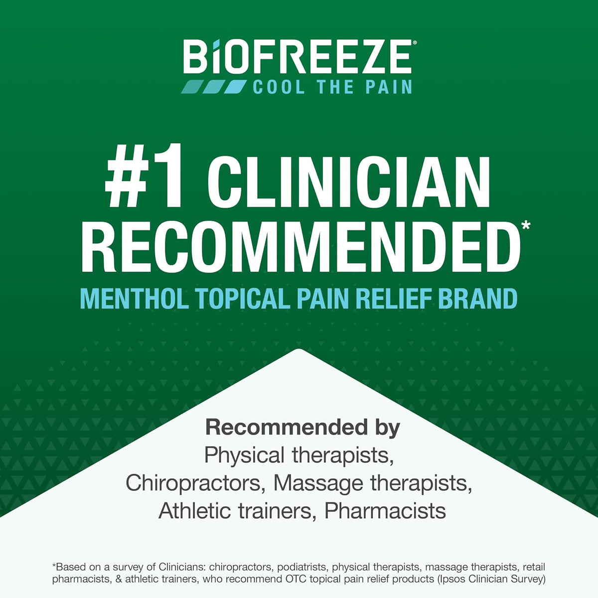 Biofreeze Pain Relief Gel, Muscle/Joint Pain Colorless Menthol Gel, 3 FL OZ