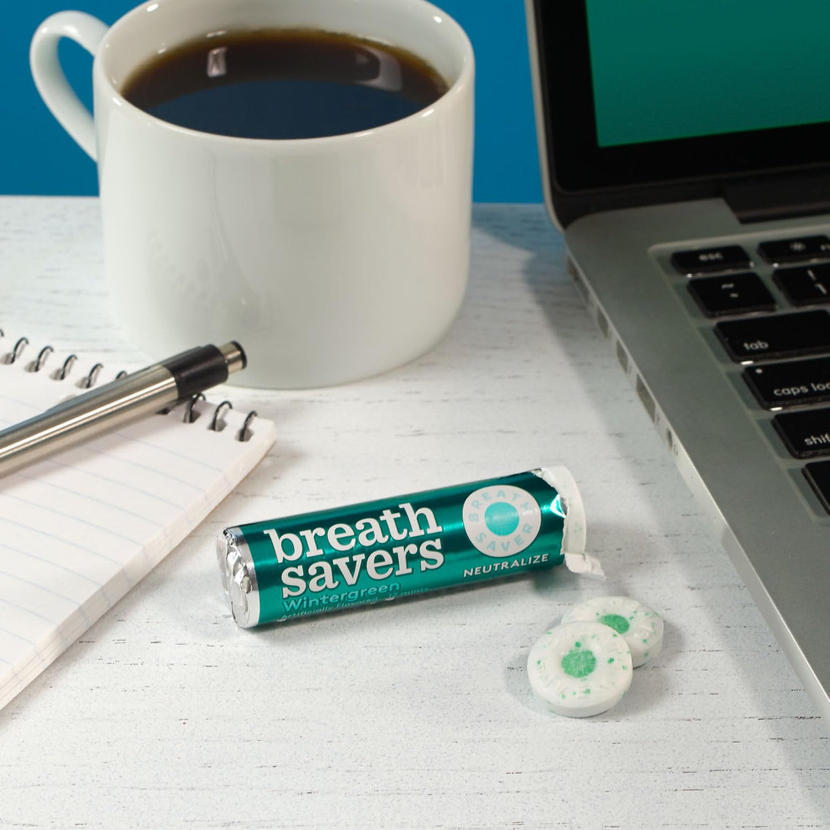 BREATH SAVERS Wintergreen Sugar-Free Mints Rolls, 0.75 oz, 12 ct