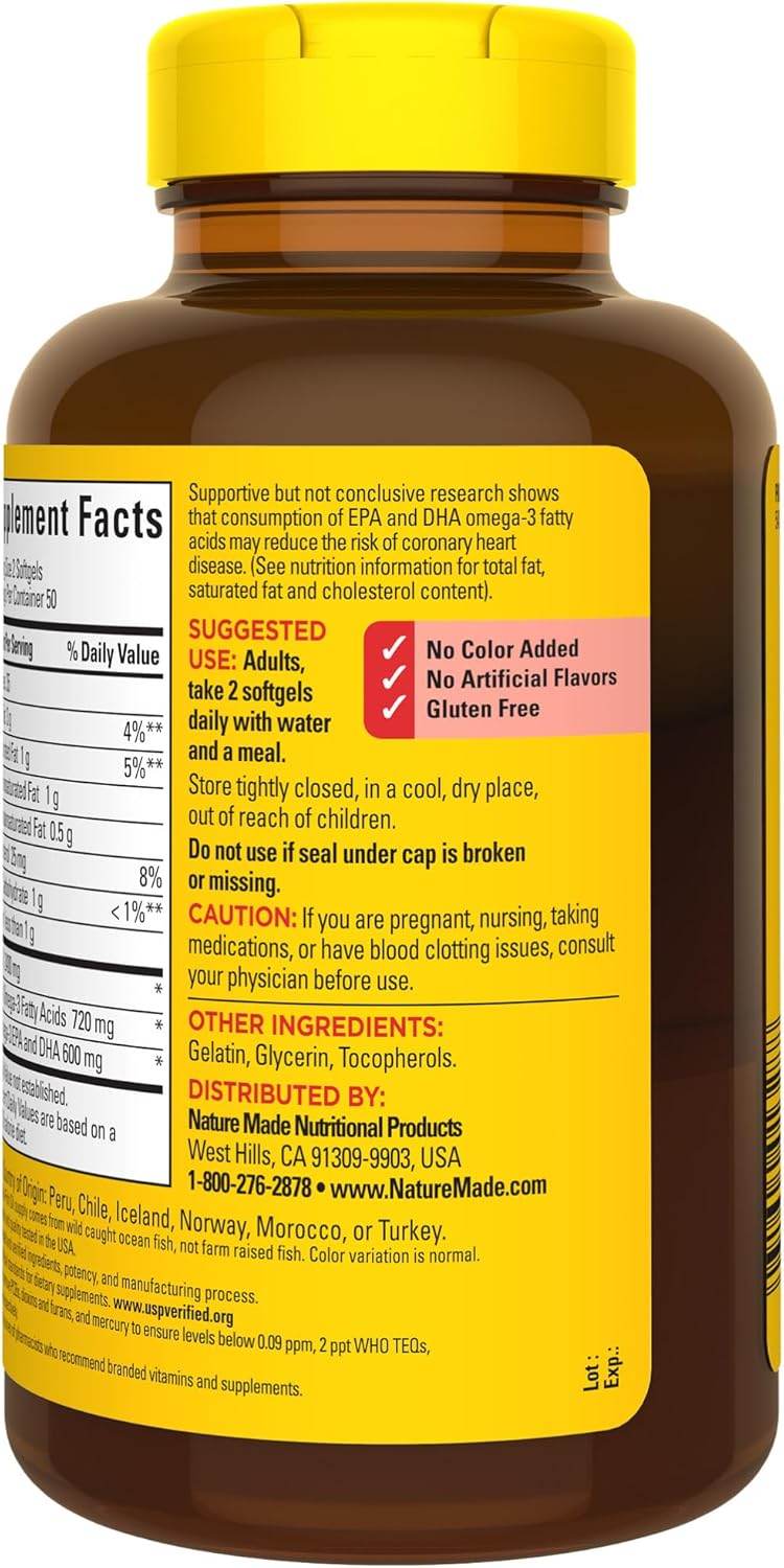 Nature Made Fish Oil 1200 mg, Softgels, 100 ea - OTC Shoppe Express