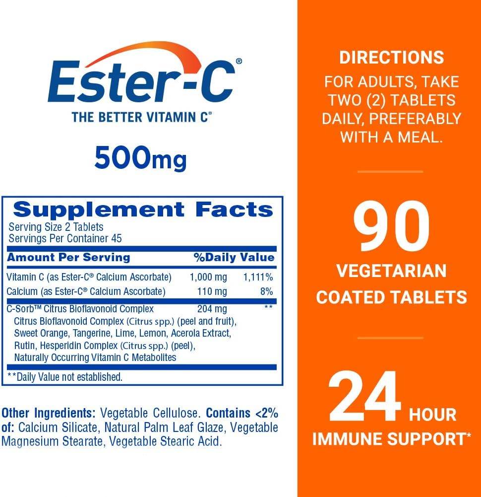 Ester C Vitamin C Supplement, Coated Tablets, 90 ea - OTC Shoppe Express