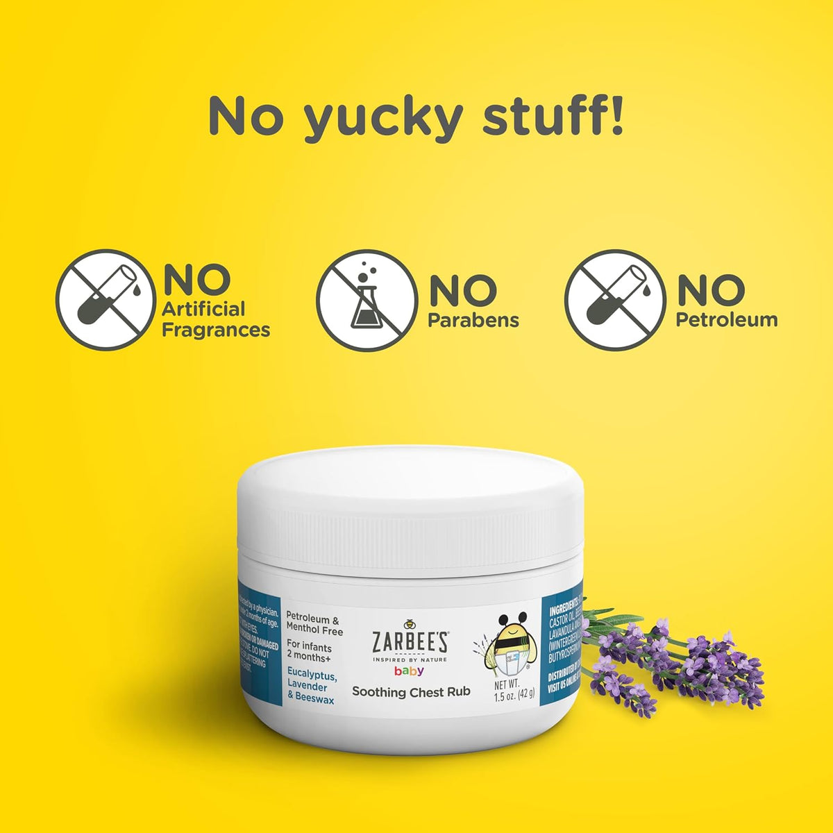 Zarbee's Baby Soothing Chest Rub, Eucalyptus & Lavender, 1.5 oz