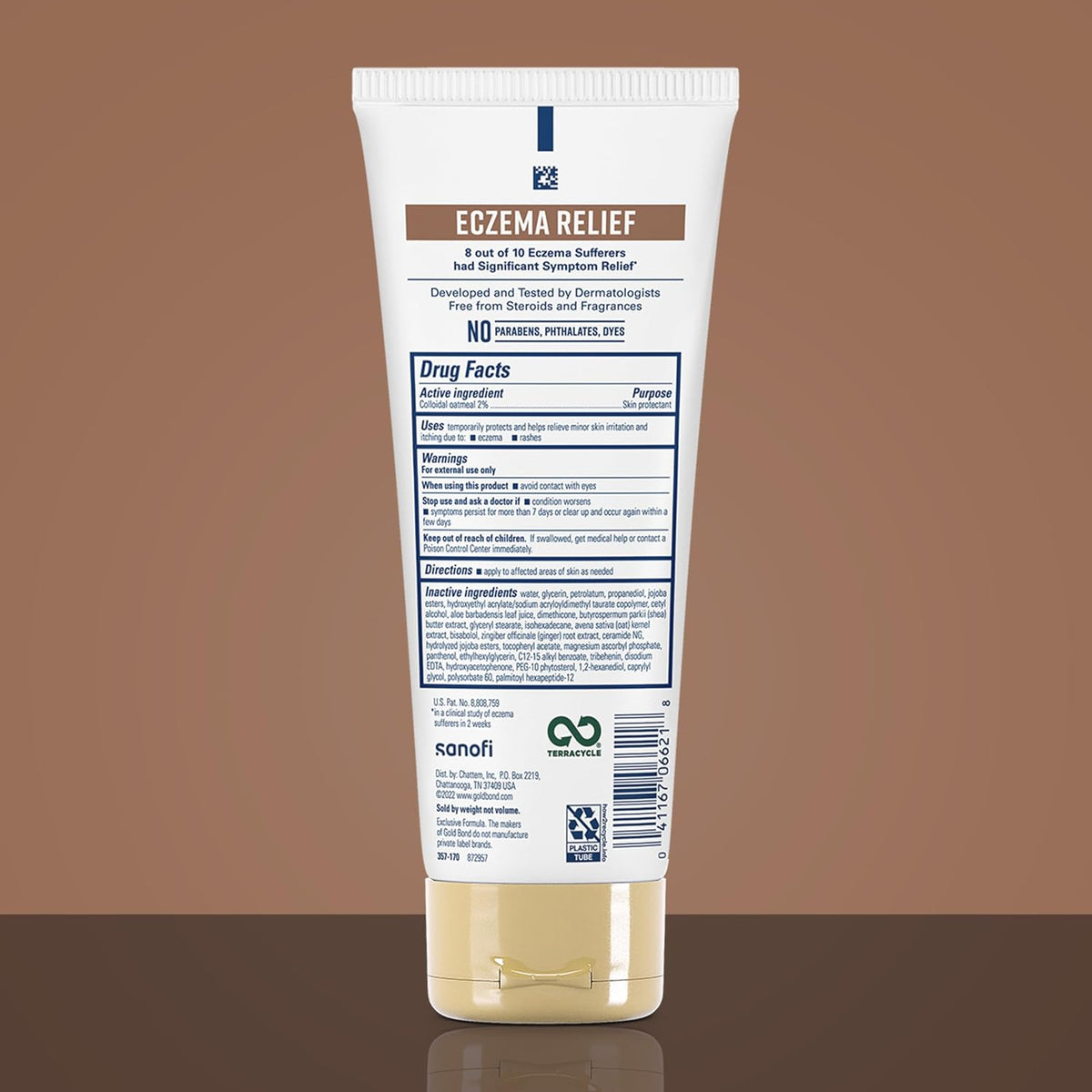 Gold Bond Medicated Eczema Relief Skin Protectant Cream, 8 oz., Gold Bond Lotion With 2% Colloidal Oatmeal
