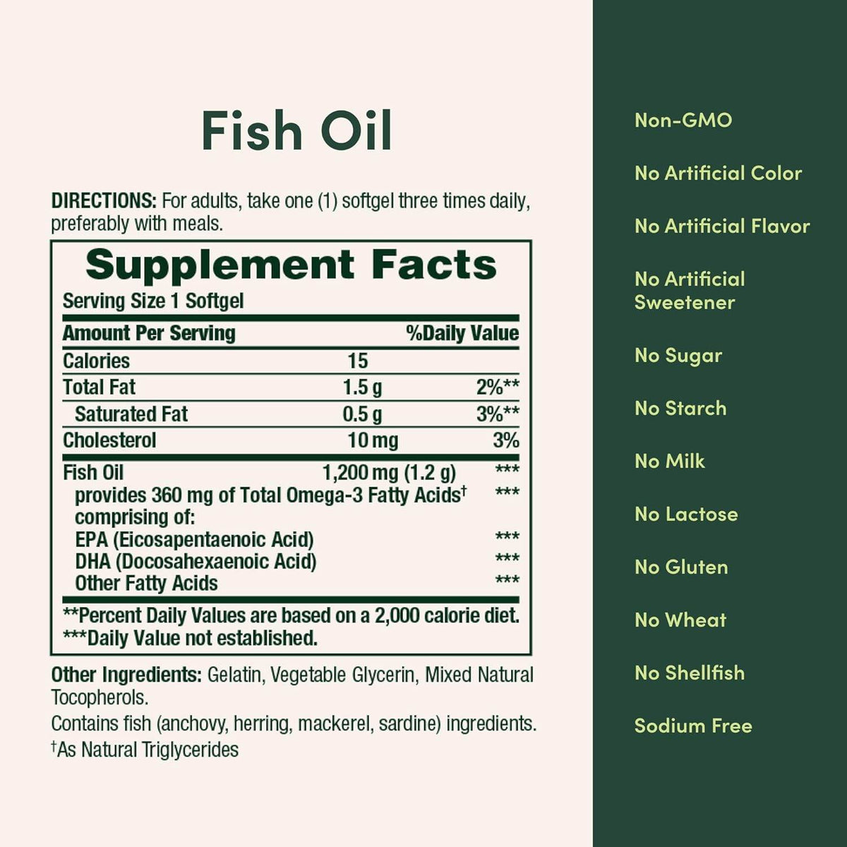 Nature's Bounty Fish Oil, 1200 mg, Softgels, 200 ea - OTC Shoppe Express