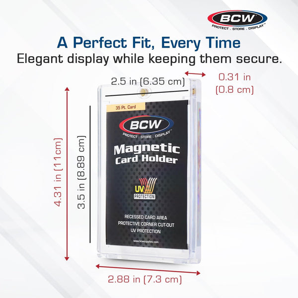 BCW 35 Pt Magnetic Card Holders with UV Protection 40 ct
