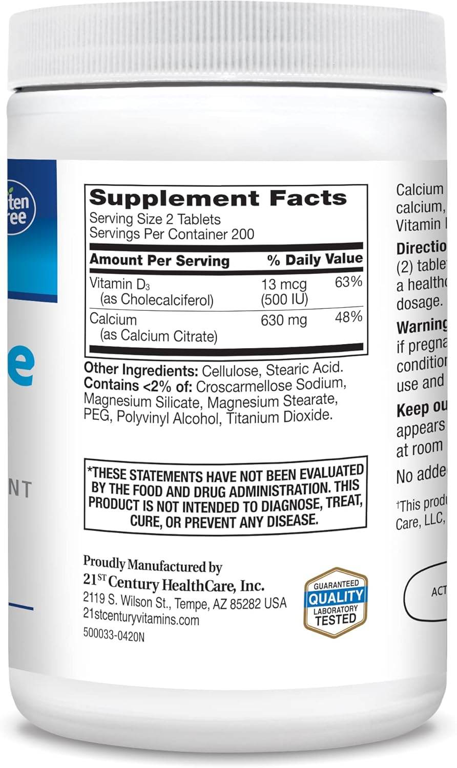 21st Century Calcium Citrate Maximum + D3, Tablets, 400 ea - OTC Shoppe Express