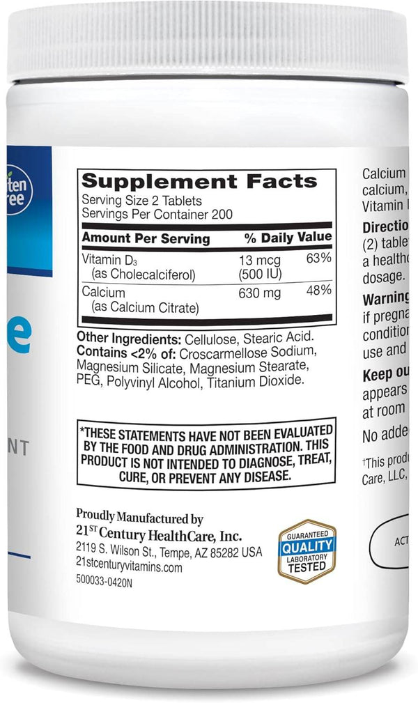 21st Century Calcium Citrate Maximum + D3, Tablets, 400 ea - OTC Shoppe Express