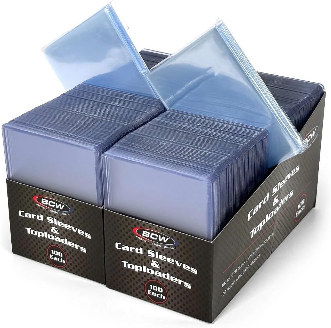 BCW Card Sleeves and Top Loaders Combo Standard 20 Pt 200 Count