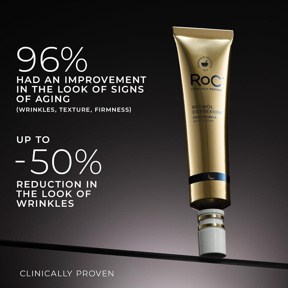 RoC Retinol Correxion Deep Wrinkle Night Cream, 1.0 oz with mineral complex