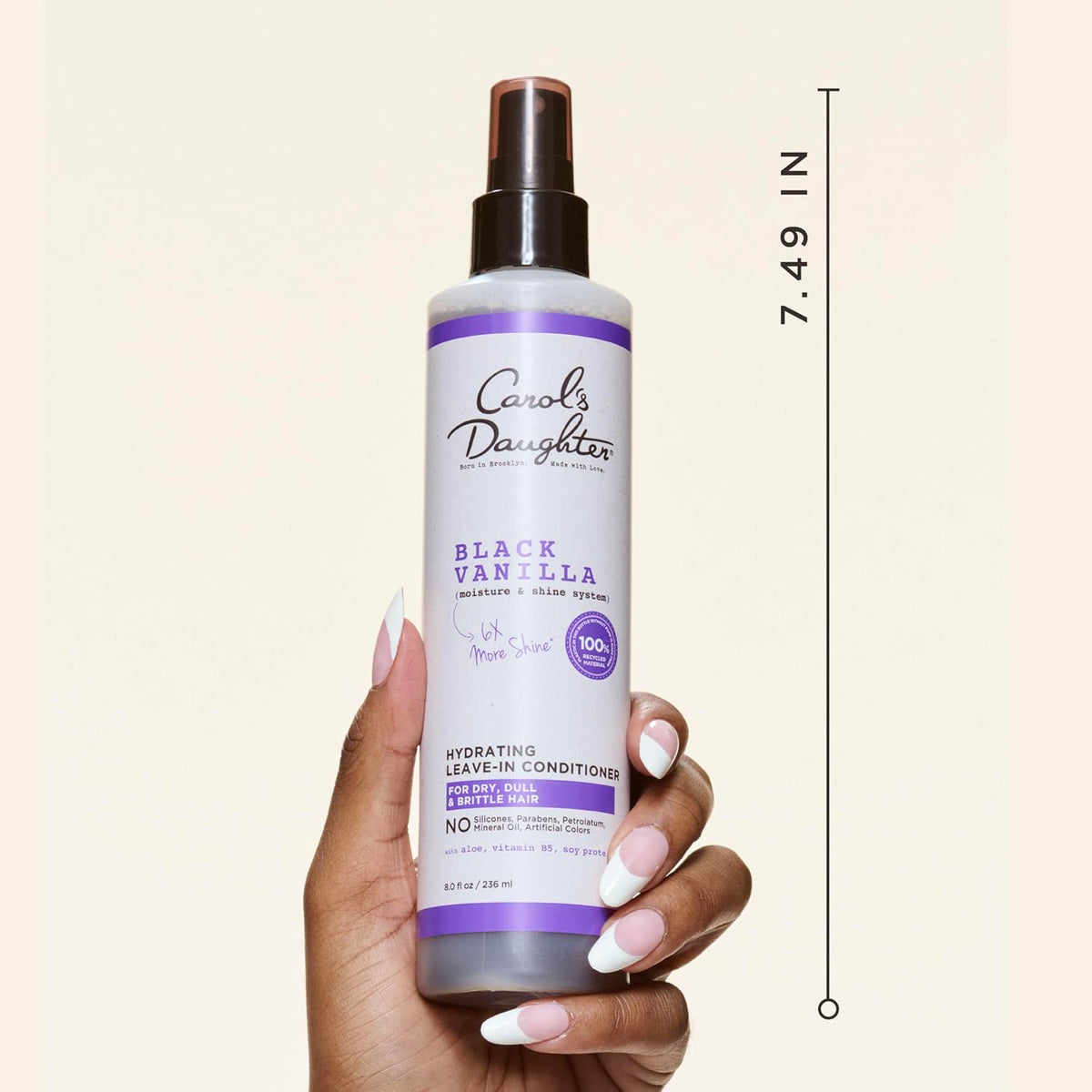 Carol's Daughter Black Vanilla Leave In Conditioner for Curly, Wavy or Natural Hair, Moisturizing Hair Care for Dry, Dull or Brittle Split Ends, 8 Fl