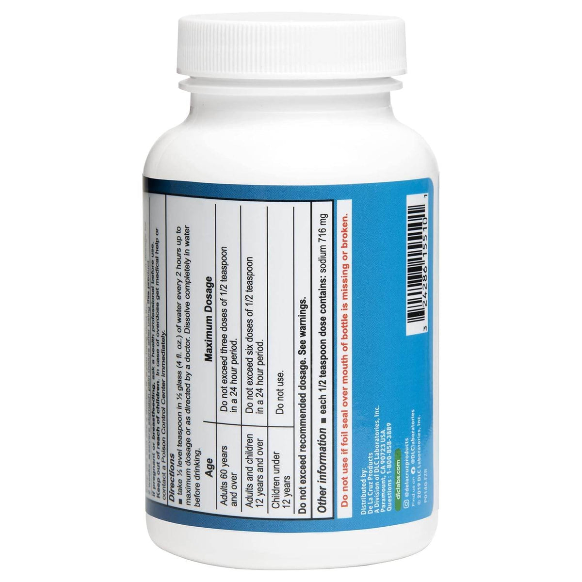 De La Cruz Sodium Bicarbonate Antacid Oral Powder, 4 oz - OTC Shoppe Express