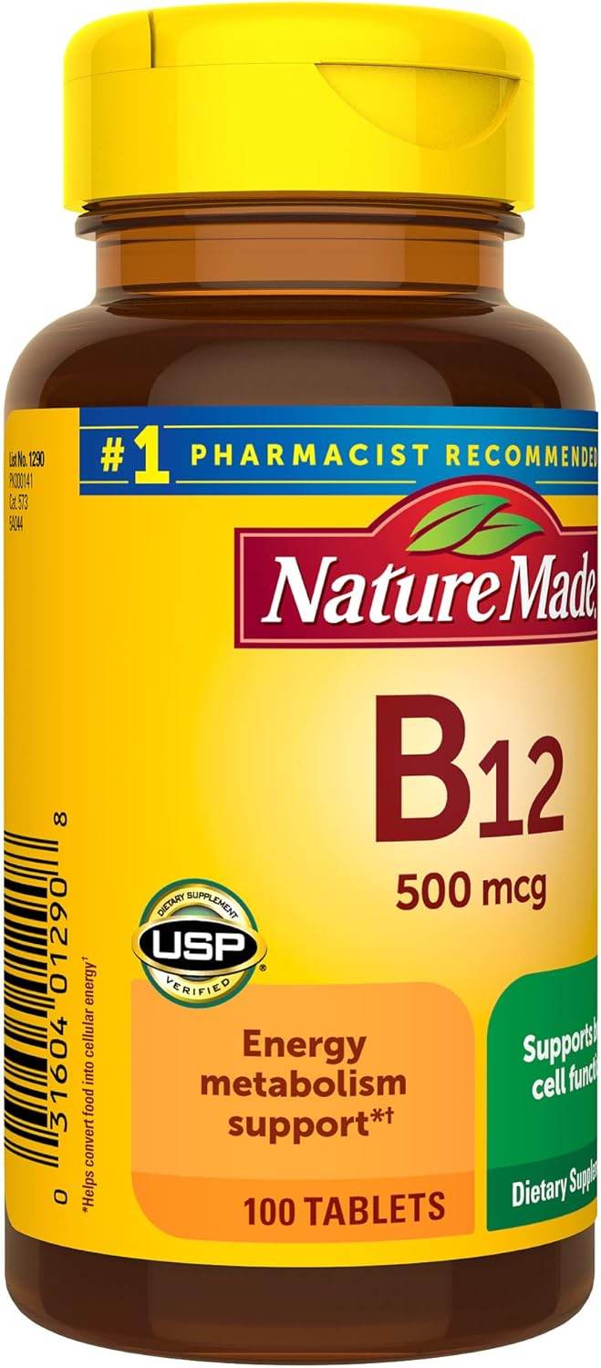 Nature Made Vitamin B12, 500 mcg, Tablets, 100 ea - OTC Shoppe Express
