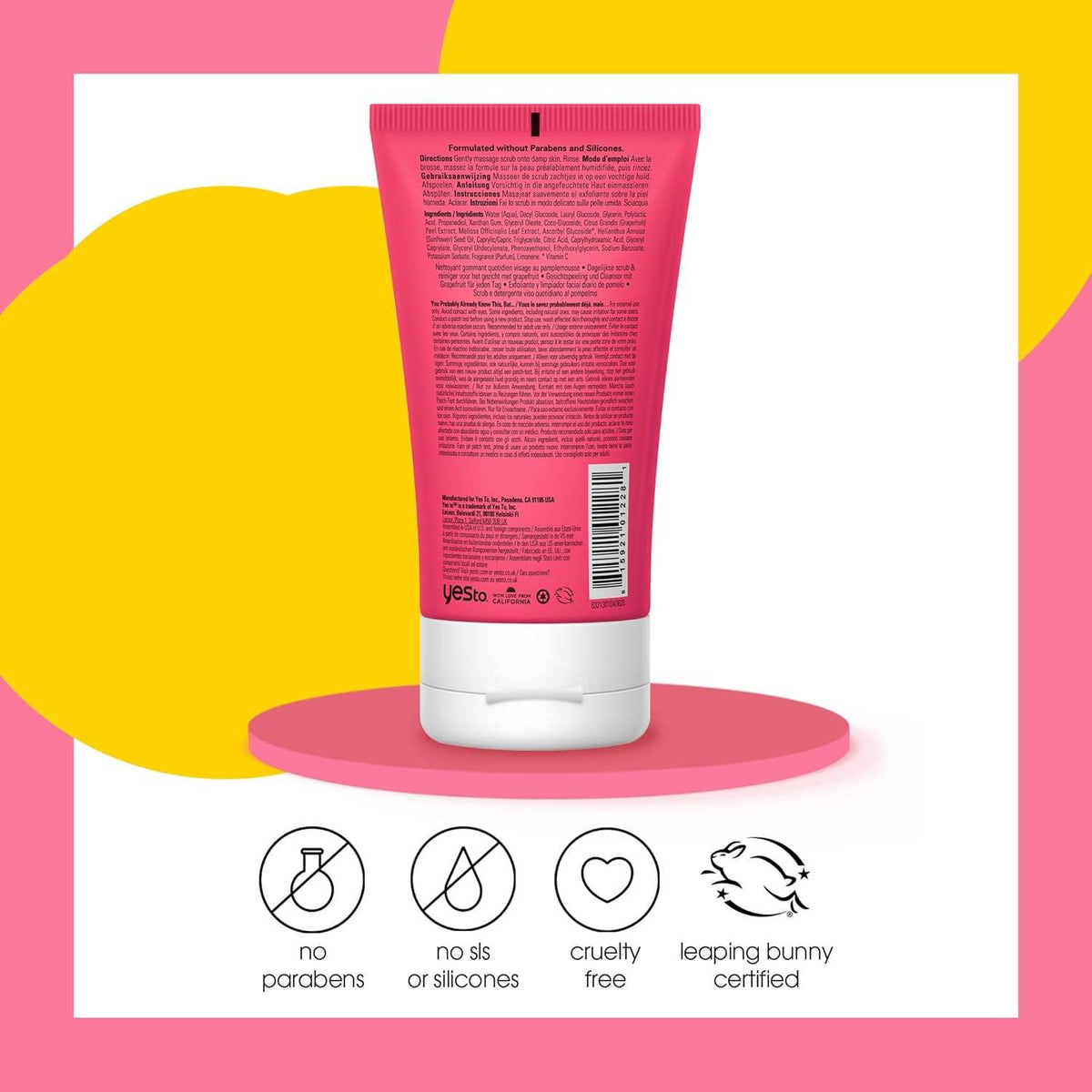 Yes to Grapefruit Correct & Repair Daily Facial Scrub, 4 oz - OTC Shoppe Express