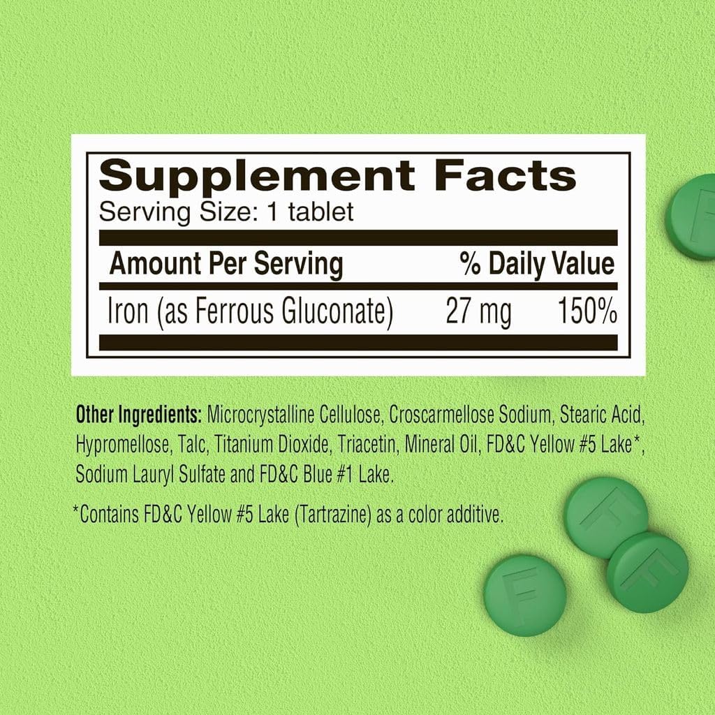 Fergon Ferrous Gluconate Iron Supplement, Tablets, 100 ea