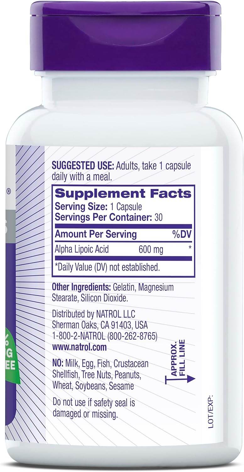 Natrol Alpha Lipoic Acid, 600 mg, 30 ea - OTC Shoppe Express