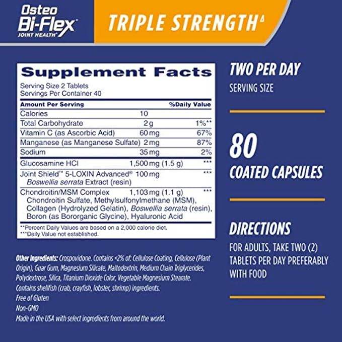 Osteo Bi-Flex Triple Strength Joint Health, Coated Tablets, 80 ea - OTC Shoppe Express