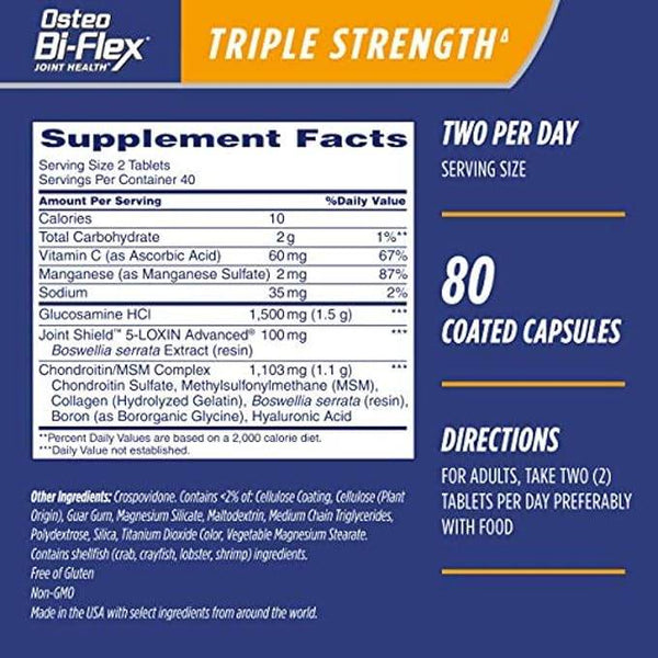 Osteo Bi-Flex Triple Strength Joint Health, Coated Tablets, 80 ea - OTC Shoppe Express