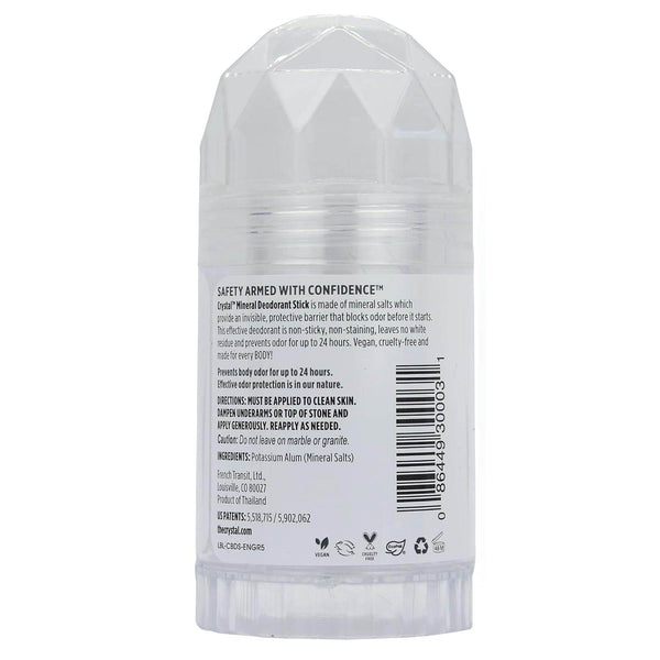 CRYSTAL Deodorant Stick, Unscented, 4.25 oz - OTC Shoppe Express
