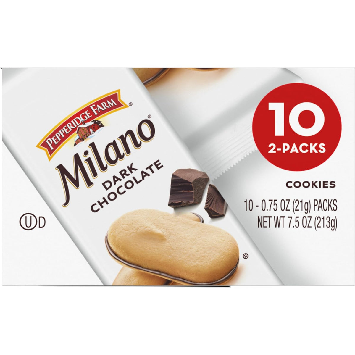 Pepperidge Farm Milano Dark Chocolate Snack Packs, 10 Count 0.75 Oz