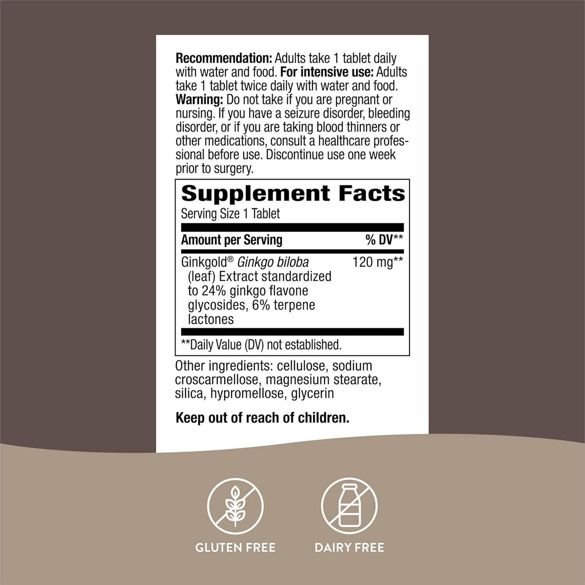 Nature's Way Ginkgold Max Advanced Ginkgo Extract for Mental Sharpness, Tablets, 60 ea - OTC Shoppe Express