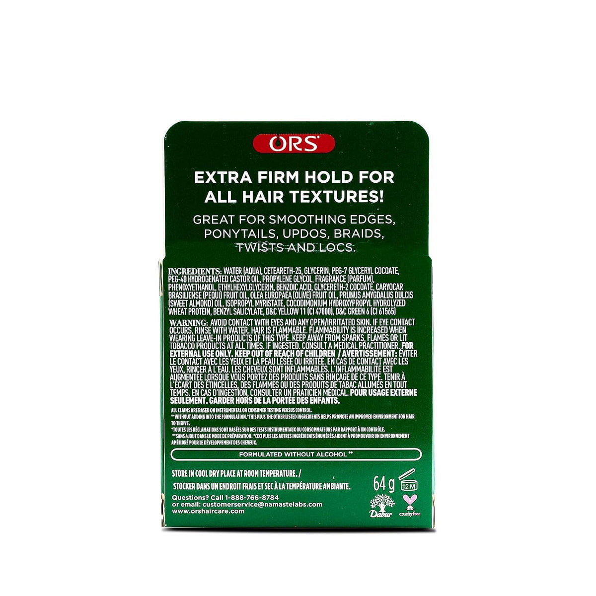 ORS Olive Oil Edge Control Nourishing Jar Hair Styling Gel, 2.25 oz