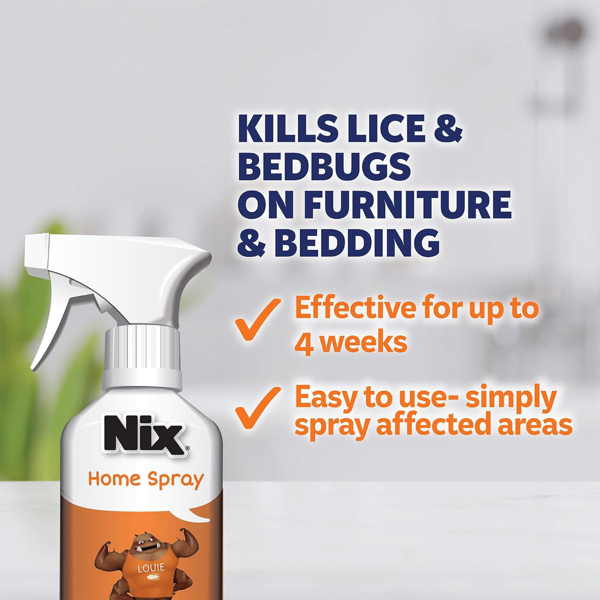 Nix Lice Treatment and Home Kit, Ultra Solution (3.4 Fl Oz), Home Defense Bedbug and Killing Spray (5 Fl Oz)
