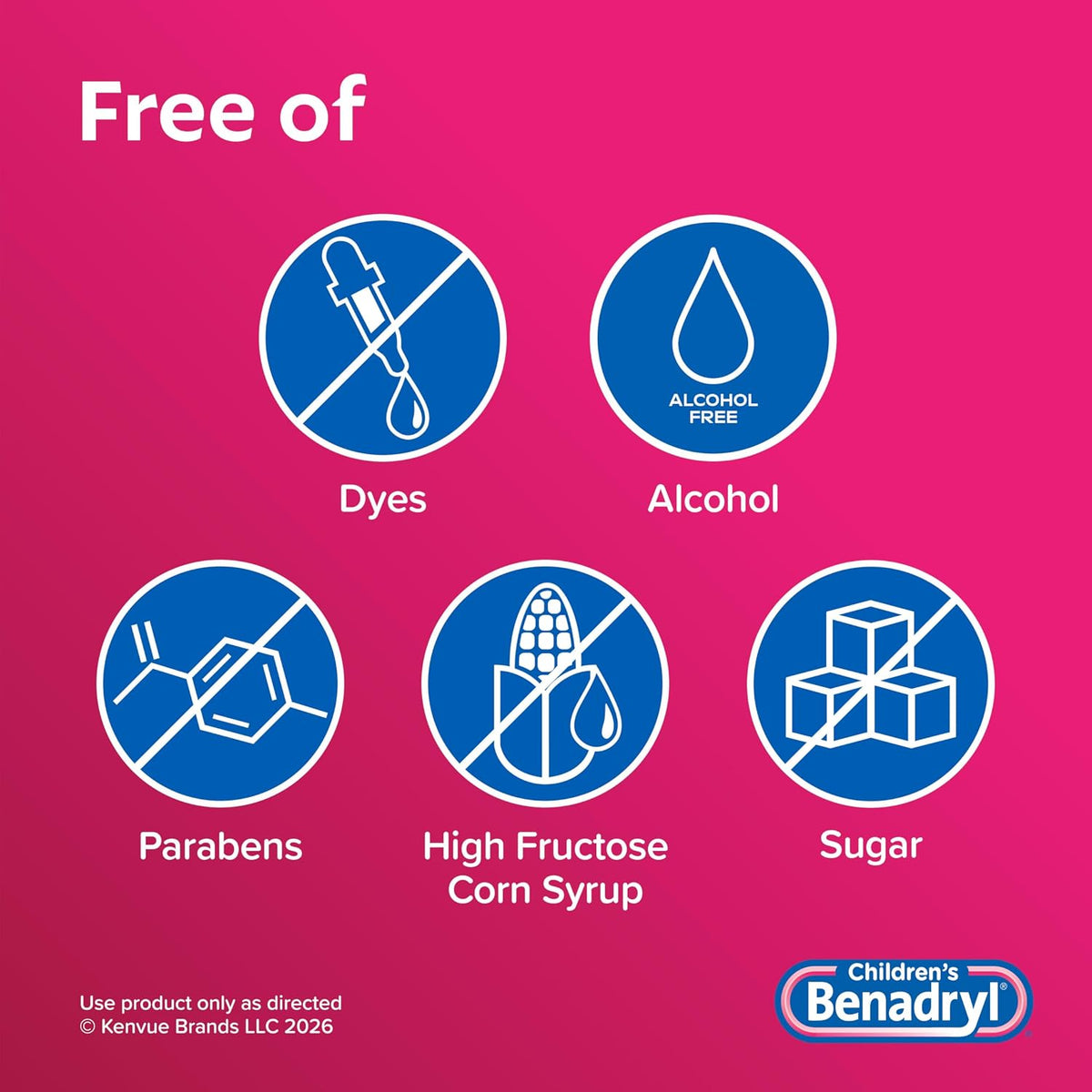 Children's Benadryl Liquid Medicine, 12.5 mg Diphenhydramine HCl, 4 fl. oz
