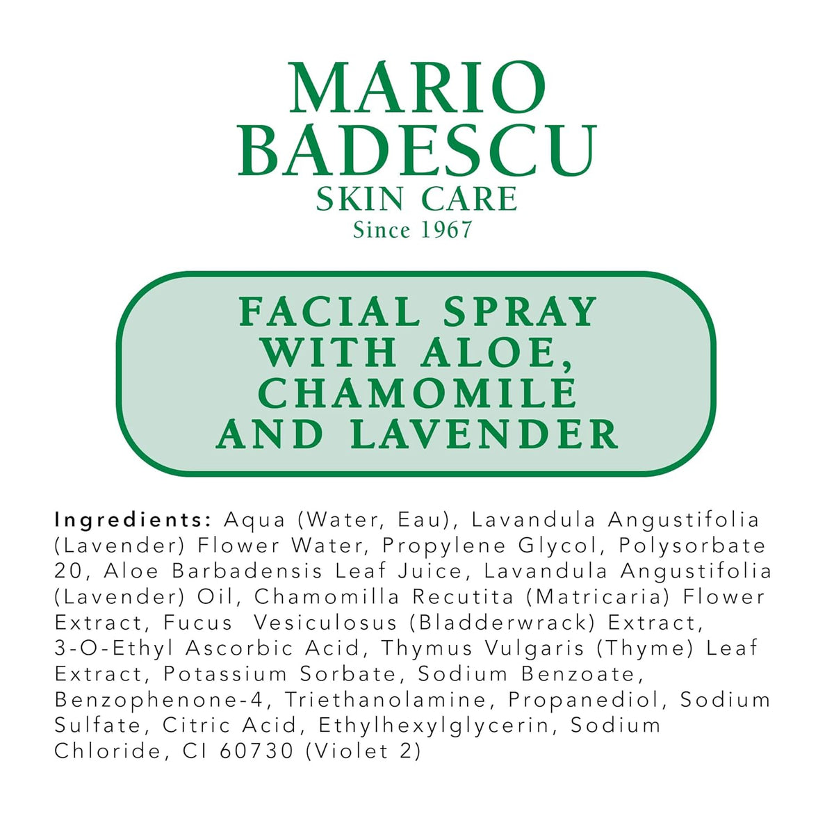 Mario Badescu Facial Spray with Aloe, Chamomile and Lavender, 4 oz