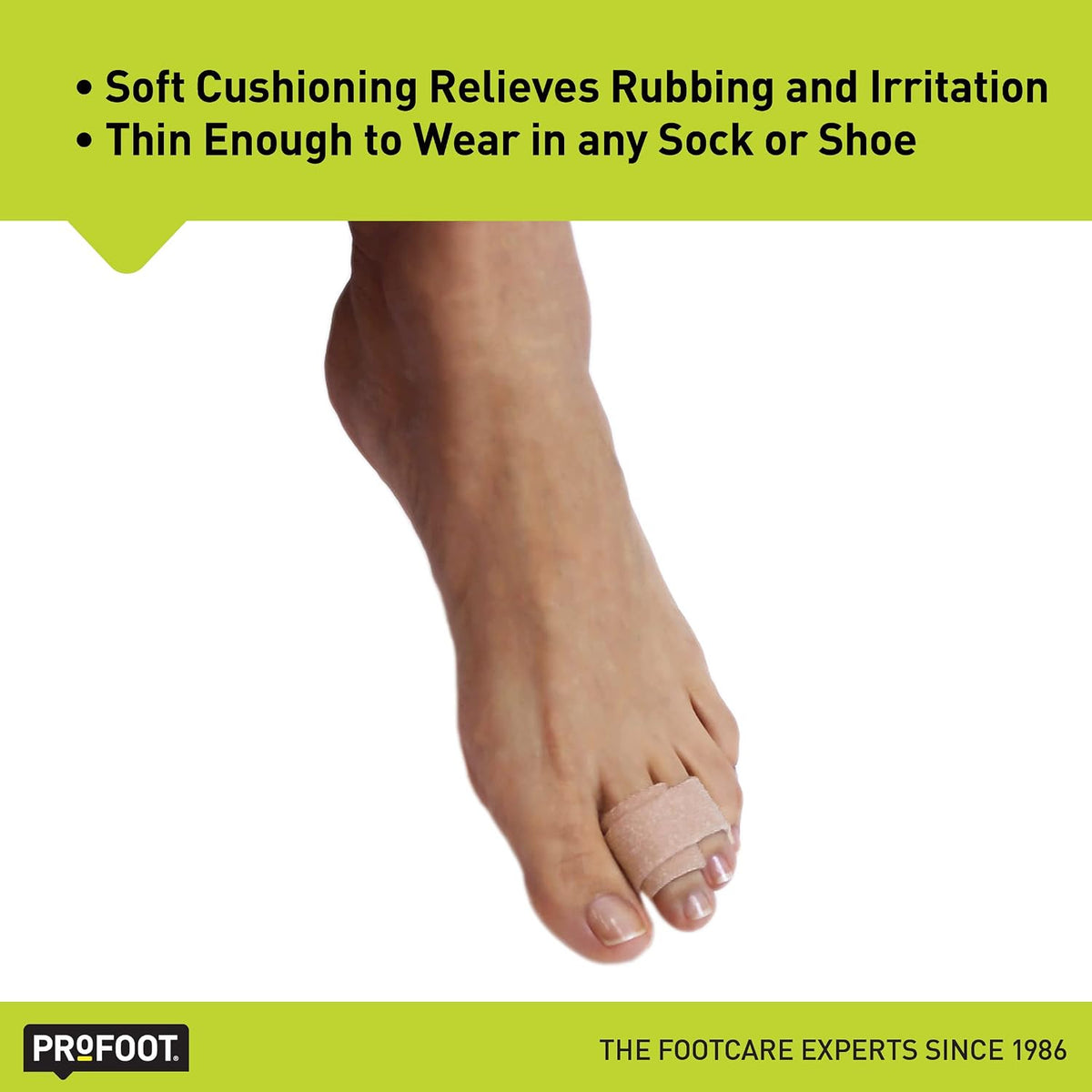 PROFOOT Toe Straight Hammertoe Wrap, Toe Straightener to Realign Overlapping or Crooked Toes, Hammer Toe Corrector for Women & Men, Non-Bulky, One