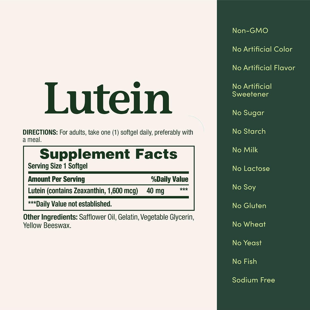 Nature's Bounty Lutein 40 mg, 30 Softgels